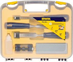 Irwin - 6 Piece Wood Chisel Set - Polypropylene, Sizes Included 1/2 to 1" - Exact Tooling
