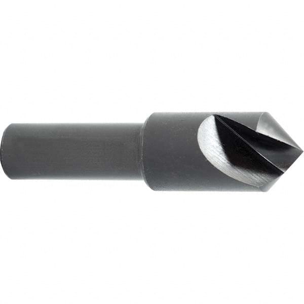 Melin Tool - 1/2" Head Diam, 3/8" Shank Diam, 1 Flute 90° High Speed Steel Countersink - Exact Tooling