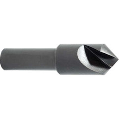 Melin Tool - 1-1/4" Head Diam, 1/2" Shank Diam, 1 Flute 60° High Speed Steel Countersink - Exact Tooling