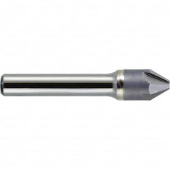 Melin Tool - 1/8" Head Diam, 1/8" Shank Diam, 4 Flute 120° Carbide-Tipped Countersink - Exact Tooling