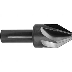 Melin Tool - 1/2" Head Diam, 3/8" Shank Diam, 6 Flute 60° High Speed Steel Countersink - Exact Tooling