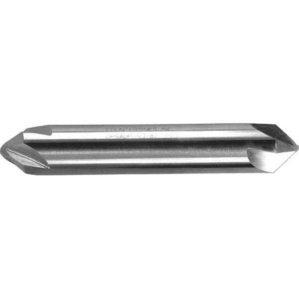 Melin Tool - 1/8" Head Diam, 1/8" Shank Diam, 4 Flute 90° High Speed Steel Countersink - Exact Tooling
