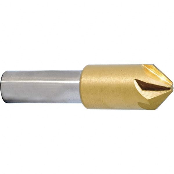 Melin Tool - 5/8" Head Diam, 3/8" Shank Diam, 6 Flute 110° Cobalt Countersink - Exact Tooling