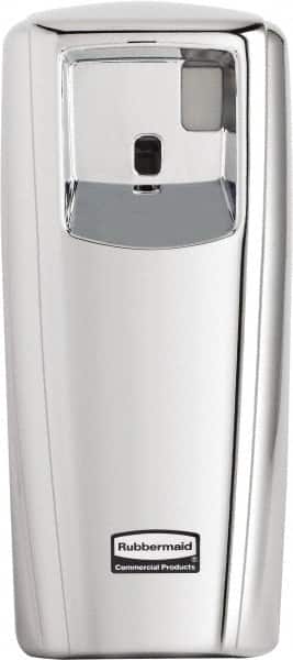 Rubbermaid - 0.019 Cu Ft Coverage, Chrome Metered Aerosol Dispenser - D Battery Required - Exact Tooling
