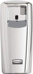 Rubbermaid - 0.019 Cu Ft Coverage, Chrome Metered Aerosol Dispenser - D Battery Required - Exact Tooling