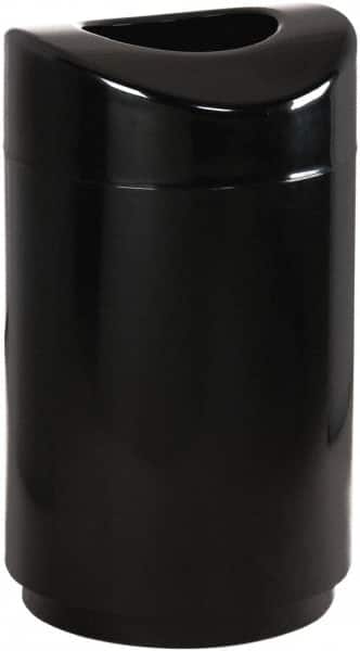 Rubbermaid - 30 Gal Black Round Decorative Waste Receptacle With Top - Metal, 851mm High - Exact Tooling