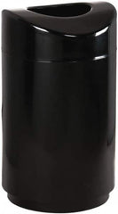 Rubbermaid - 30 Gal Black Round Decorative Waste Receptacle With Top - Metal, 851mm High - Exact Tooling