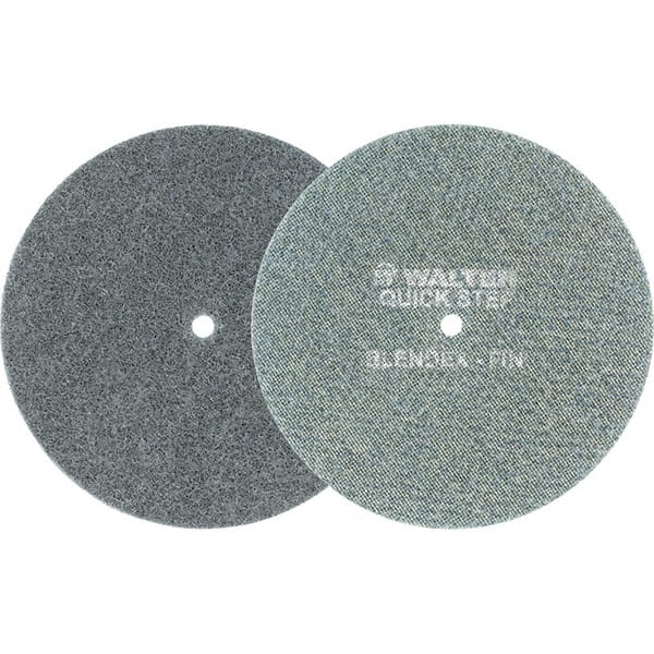 WALTER Surface Technologies - 7" Diam, Aluminum Oxide Hook & Loop Disc - Fine Grade, Coated, Series 07-R, Quick-Step Blendex - Exact Tooling