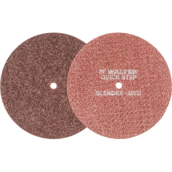 WALTER Surface Technologies - 7" Diam, Aluminum Oxide Hook & Loop Disc - Medium Grade, Coated, Series 07-R, Quick-Step Blendex - Exact Tooling