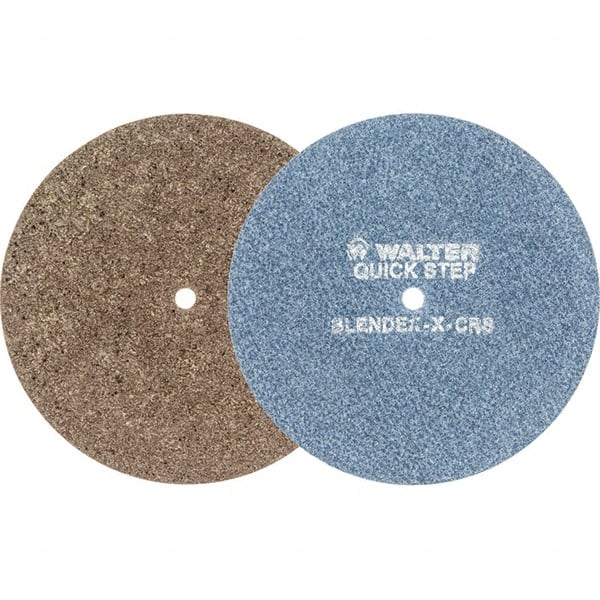 WALTER Surface Technologies - 7" Diam, Aluminum Oxide Hook & Loop Disc - Coarse Grade, Coated, Series 07-R, Quick-Step Blendex - Exact Tooling