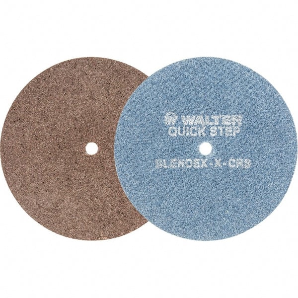 WALTER Surface Technologies - 6" Diam, Aluminum Oxide Hook & Loop Disc - Coarse Grade, Coated, Series 07-R, Quick-Step Blendex - Exact Tooling