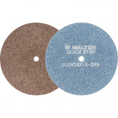 WALTER Surface Technologies - 6" Diam, Aluminum Oxide Hook & Loop Disc - Coarse Grade, Coated, Series 07-R, Quick-Step Blendex - Exact Tooling