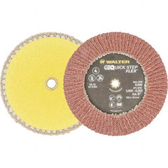 WALTER Surface Technologies - 40 Grit, 6" Disc Diam, Aluminum Oxide Flap Disc - 8,600 Max RPM, Fiber Backing, Hook & Loop Attaching System, Coated - Exact Tooling