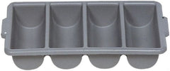 Rubbermaid - 4 Compartment, 21-1/4 Inch Wide x 11-1/2 Inch Deep x 3-3/4 Inch High, Cutlery Bin - Plastic, Gray - Exact Tooling