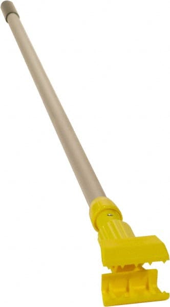 Rubbermaid - 54" Standard Aluminum Clamp Jaw Mop Handle - 5" Mop Head Band, Plastic Connector, Use with Wet Mops - Exact Tooling