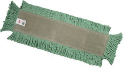 Rubbermaid - 24" Long x 5" Wide Cotton/Synthetic Dust Mop Head - Envelope Connection, Green, Cut-End Head - Exact Tooling