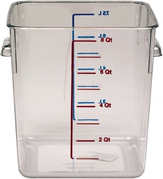 Rubbermaid - Square, Clear Polycarbonate Food Storage Container - 8.8" High x 8.8" Wide x 8.8" Long - Exact Tooling