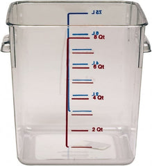 Rubbermaid - Square, Clear Polycarbonate Food Storage Container - 8.8" High x 8.8" Wide x 8.8" Long - Exact Tooling