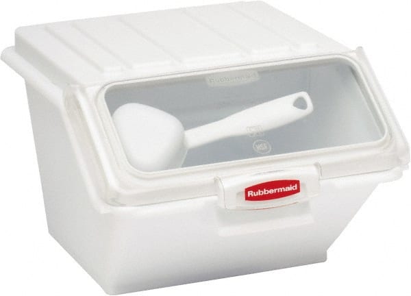 Rubbermaid - Rectangular, White Food Bin - 8-1/2" High x 11.8" Wide x 15" Long - Exact Tooling