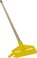Rubbermaid - 60" Standard Aluminum Clamp Jaw Mop Handle - 1" Mop Head Band, Plastic Connector, Use with Wet Mops - Exact Tooling