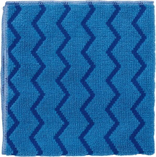 Rubbermaid - Dry Microfiber Wipes - Packet, 16" x 16" Sheet Size, Blue - Exact Tooling