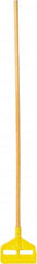 Rubbermaid - 54" Standard Hardwood Clamp Jaw Mop Handle - 1" Mop Head Band, Plastic Connector, Use with Wet Mops - Exact Tooling