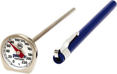 Rubbermaid - 0 to 220°F, Dial Pocket Thermometer - Stainless Steel - Exact Tooling