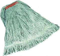Rubbermaid - 5" Red Head Band, Large Blended Fiber Loop End Mop Head - 4 Ply, Side Loading Connection - Exact Tooling