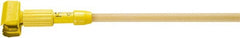 Rubbermaid - 54" Standard Hardwood Clamp Jaw Mop Handle - 5" Mop Head Band, Plastic Connector, Use with Wet Mops - Exact Tooling