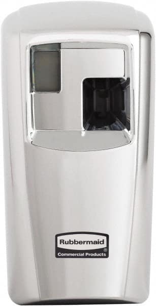 Rubbermaid - 0.012 Cu Ft Coverage, Chrome Metered Aerosol Dispenser - C Battery Required - Exact Tooling