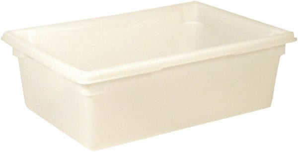 Rubbermaid - Rectangular, White Polyethylene Food Tote Box - 9" High x 18" Wide x 26" Long, with Snap-On Lid - Exact Tooling