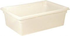Rubbermaid - Rectangular, White Polyethylene Food Tote Box - 9" High x 18" Wide x 26" Long, with Snap-On Lid - Exact Tooling