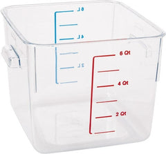 Rubbermaid - Square, Clear Polycarbonate Food Storage Container - 6.9" High x 8.8" Wide x 8.8" Long - Exact Tooling