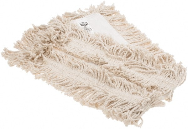Rubbermaid - 36" Long x 5" Wide Cotton Dust Mop Head - Envelope Connection, White, Cut-End Head - Exact Tooling