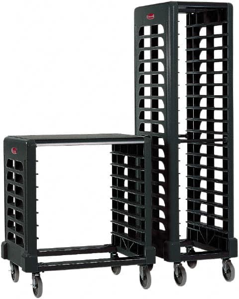 Rubbermaid - 18 Shelf, Black Pan Storage Rack - 473.2mm Wide x 1,724.15mm High x 23-3/4" Deep - Exact Tooling