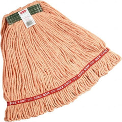 Rubbermaid - 1" Green Head Band, Medium Blended Fiber Loop End Mop Head - 4 Ply, Side Loading Connection, Use for Finishing - Exact Tooling