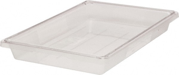 Rubbermaid - Rectangular, Clear Polycarbonate Food Tote Box - 3-1/2" High x 12" Wide x 18" Long, with Snap-On Lid - Exact Tooling