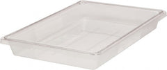 Rubbermaid - Rectangular, Clear Polycarbonate Food Tote Box - 3-1/2" High x 12" Wide x 18" Long, with Snap-On Lid - Exact Tooling