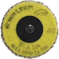 WALTER Surface Technologies - 40 Grit, 2-1/2" Disc Diam, Aluminum Oxide Flap Disc - 23,000 Max RPM, Fiber Backing, Quick Change Type R Attaching System, Coated - Exact Tooling