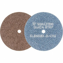 WALTER Surface Technologies - 4-1/2" Diam, Aluminum Oxide Hook & Loop Disc - Coarse Grade, Coated, Series 07-R, Quick-Step Blendex - Exact Tooling