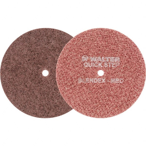 WALTER Surface Technologies - 6" Diam, Aluminum Oxide Hook & Loop Disc - Medium Grade, Coated, Series 07-R, Quick-Step Blendex - Exact Tooling