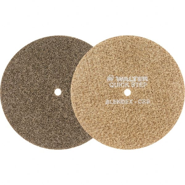 WALTER Surface Technologies - 7" Diam, Aluminum Oxide Hook & Loop Disc - Coarse Grade, Coated, Series 07-R, Quick-Step Blendex - Exact Tooling