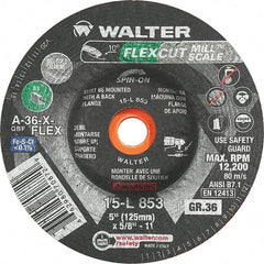 WALTER Surface Technologies - 5" Diam, 36 Grit Surface Grinding Wheel - Exact Tooling