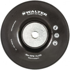 WALTER Surface Technologies - 6" Diam Disc Backing Turbo Backing Pad - 10,200 RPM - Exact Tooling