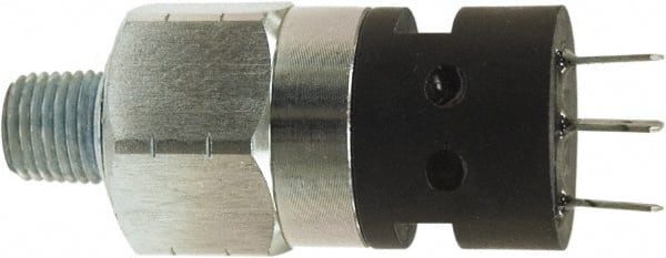 Anfield - NC, SPDT, 300 to 1,200 psi, Snap Action Pressure and Level Switch - Adjustable Pressure, 12/24 VDC, 125 VAC, 250 VAC, 1/4 Inch Connector, Screw Terminal, For Use with Hydraulic Applications, Pneumatic Applications - Exact Tooling