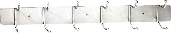 Sandusky Atlantic - 6 Hooks, 36" Long x 3.6" Deep, Steel Utility Hook Strips - Exact Tooling