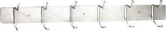 Sandusky Atlantic - 6 Hooks, 36" Long x 3.6" Deep, Steel Utility Hook Strips - Exact Tooling