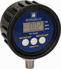 SSI Technologies - 2-1/2" Dial, 1/4 Thread, 0-5 Scale Range, Pressure Gauge - Lower Connection Mount, Accurate to 1% of Scale - Exact Tooling