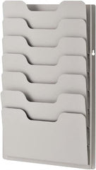 Sandusky Atlantic - 13-3/8" Wide x 2" Deep x 21-5/8" High, 7 Compartments, Steel Data Racks - Platinum, 12-5/8" Compartment Width x 3/4" Compartment Depth x 6-3/4" Compartment Height - Exact Tooling