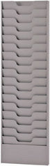 Sandusky Atlantic - 13-9/16" Wide x 2-3/16" Deep x 45-5/8" High, 16 Compartments, Steel Literature Holder - Platinum, 12-5/8" Compartment Width x 3/4" Compartment Depth x 6-3/4" Compartment Height - Exact Tooling